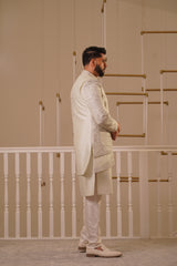IVORY DOUBLE LAYER SHERWANI