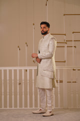 IVORY DOUBLE LAYER SHERWANI
