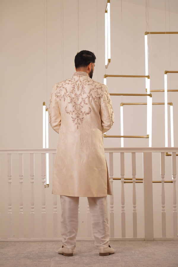 IVORY EMBROIDERY SHERWANI
