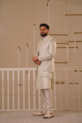 IVORY DOUBLE LAYER SHERWANI