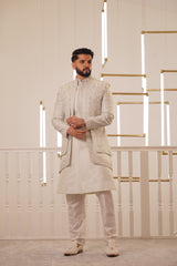 IVORY DOUBLE LAYER SHERWANI