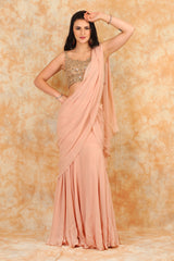 Nude Saree