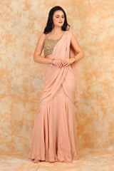 Nude Saree
