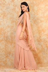 Nude Saree