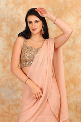 Nude Saree