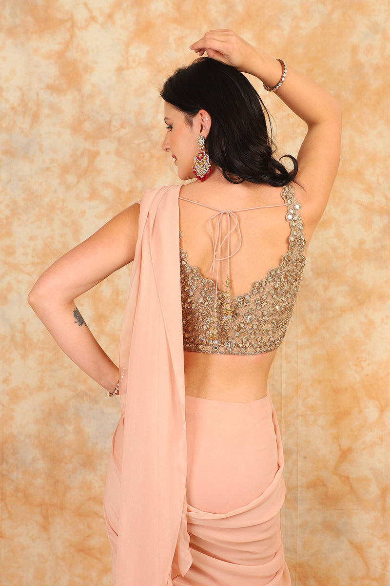 Nude Saree