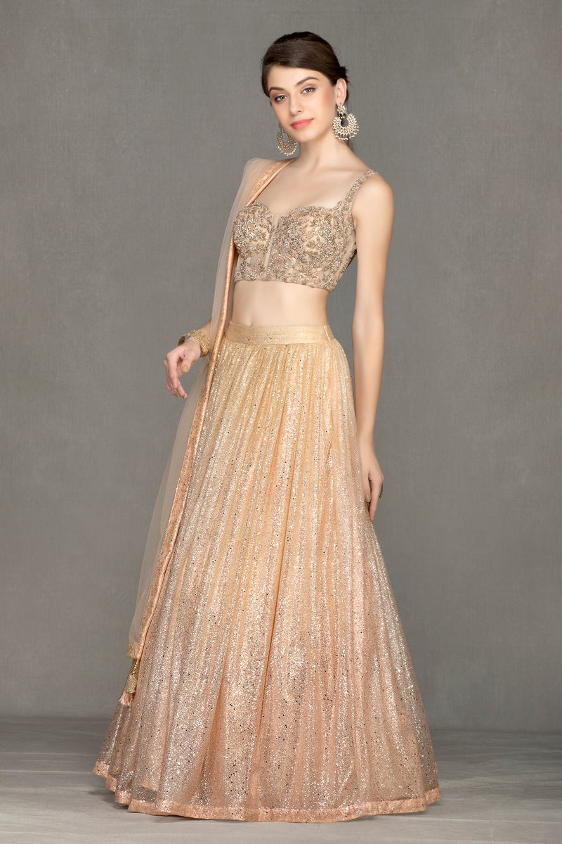 Golden Shimmer Lehenga