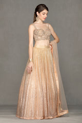 Golden Shimmer Lehenga