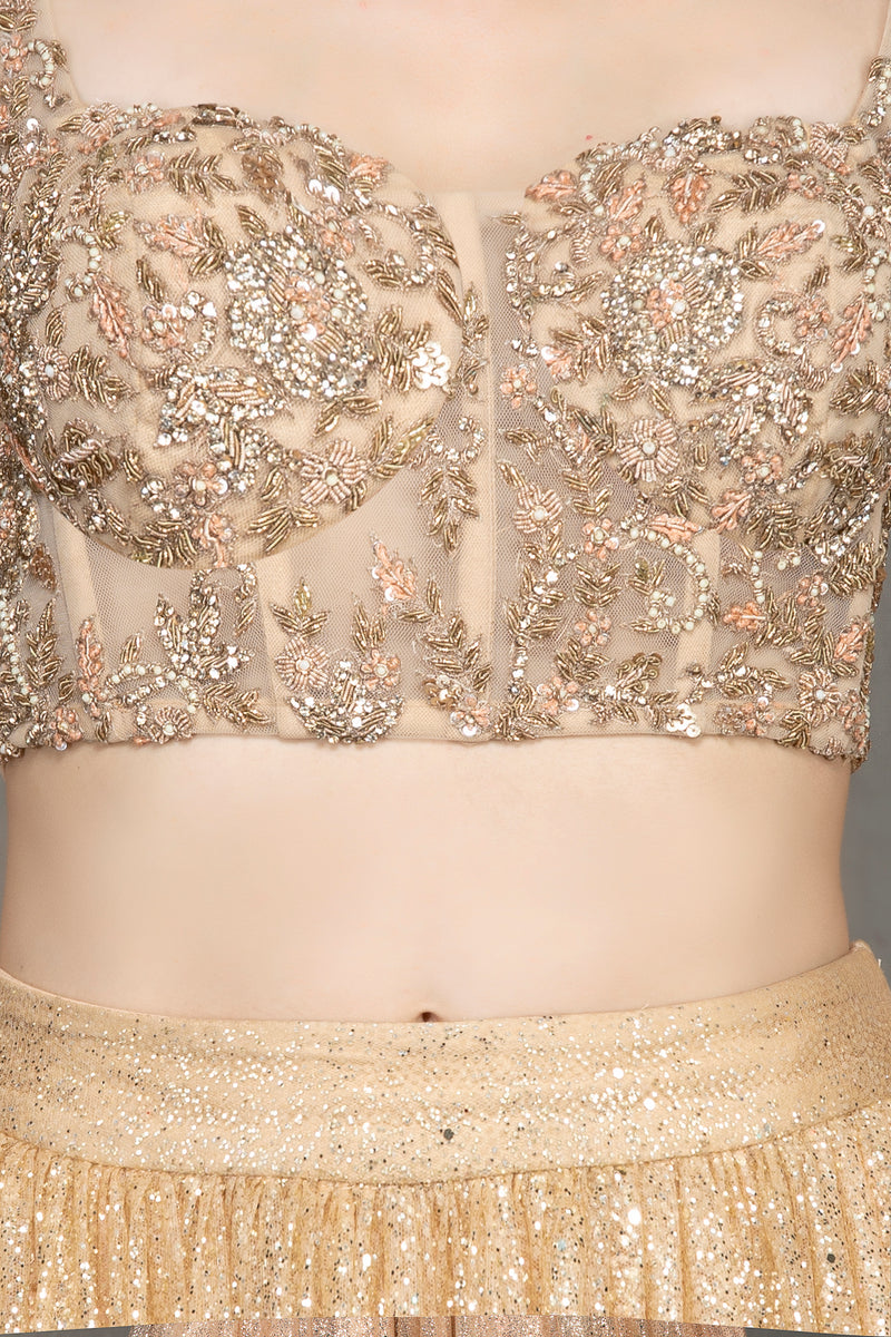 Golden Shimmer Lehenga
