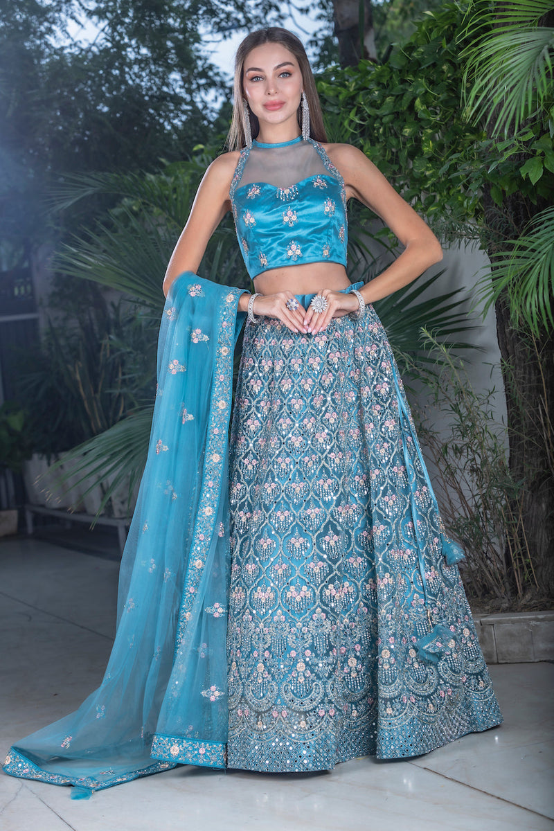Turquoise Lehenga