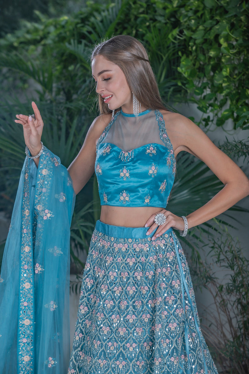 Turquoise Lehenga