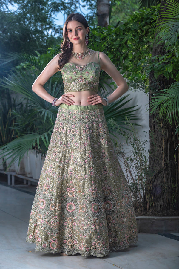 Mint Lehenga