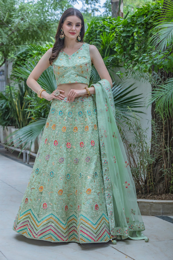 Mint Lehenga