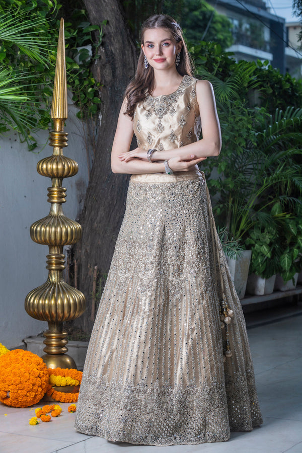 Nude Lehenga