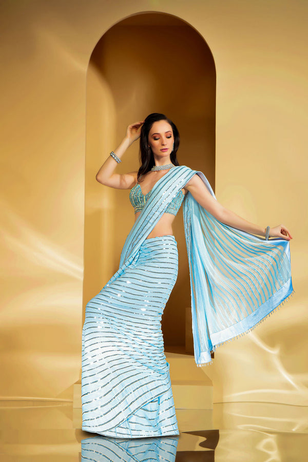 Light Blue Saree