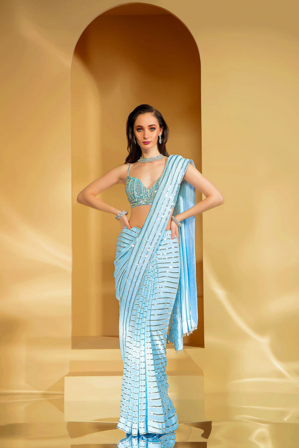 Light Blue Saree