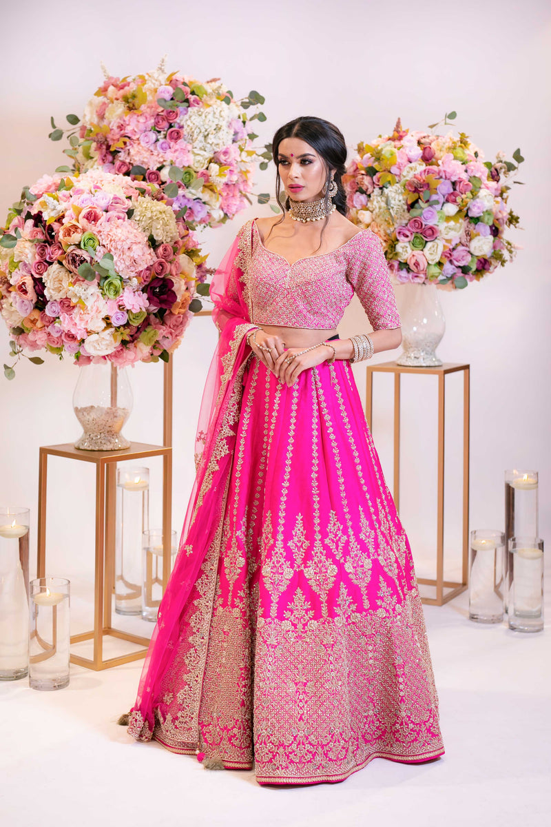 Bridal Fushia Pink Outfit