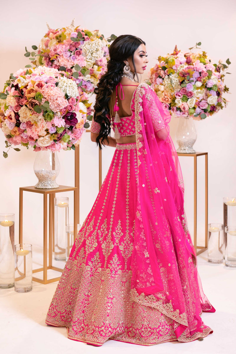 Bridal Fushia Pink Outfit