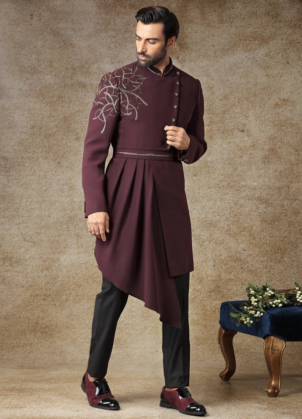 Raisin Charm Indo-Western Sherwani
