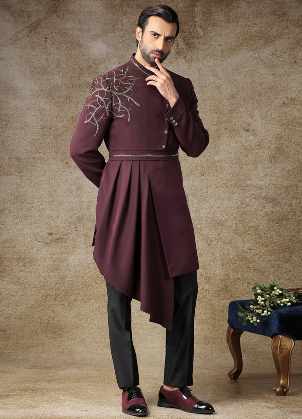 Raisin Charm Indo-Western Sherwani