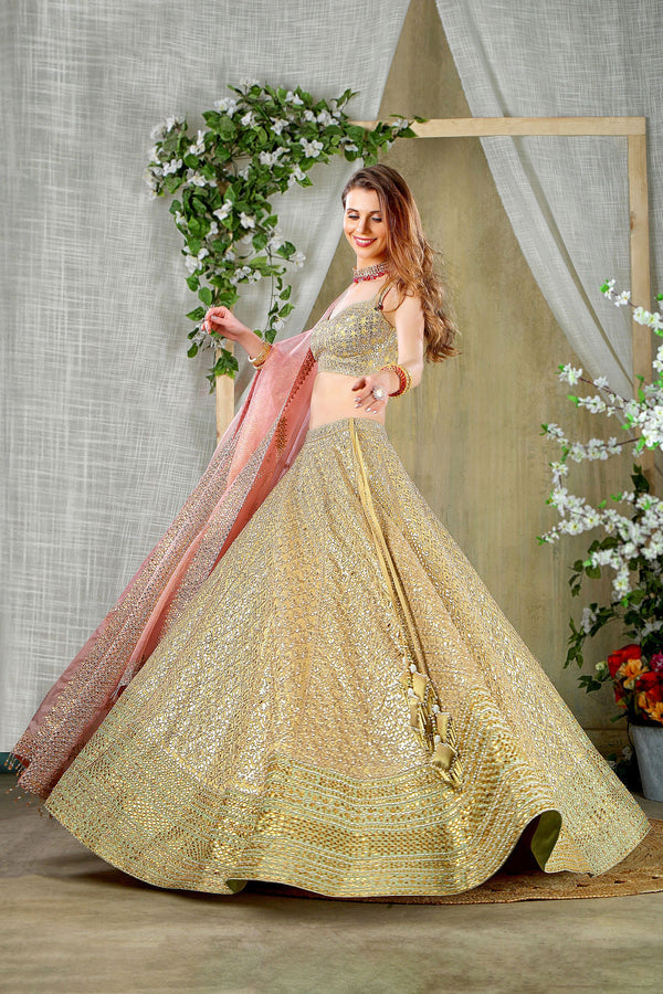 Embroidered Top and skirt with contrast Scarf