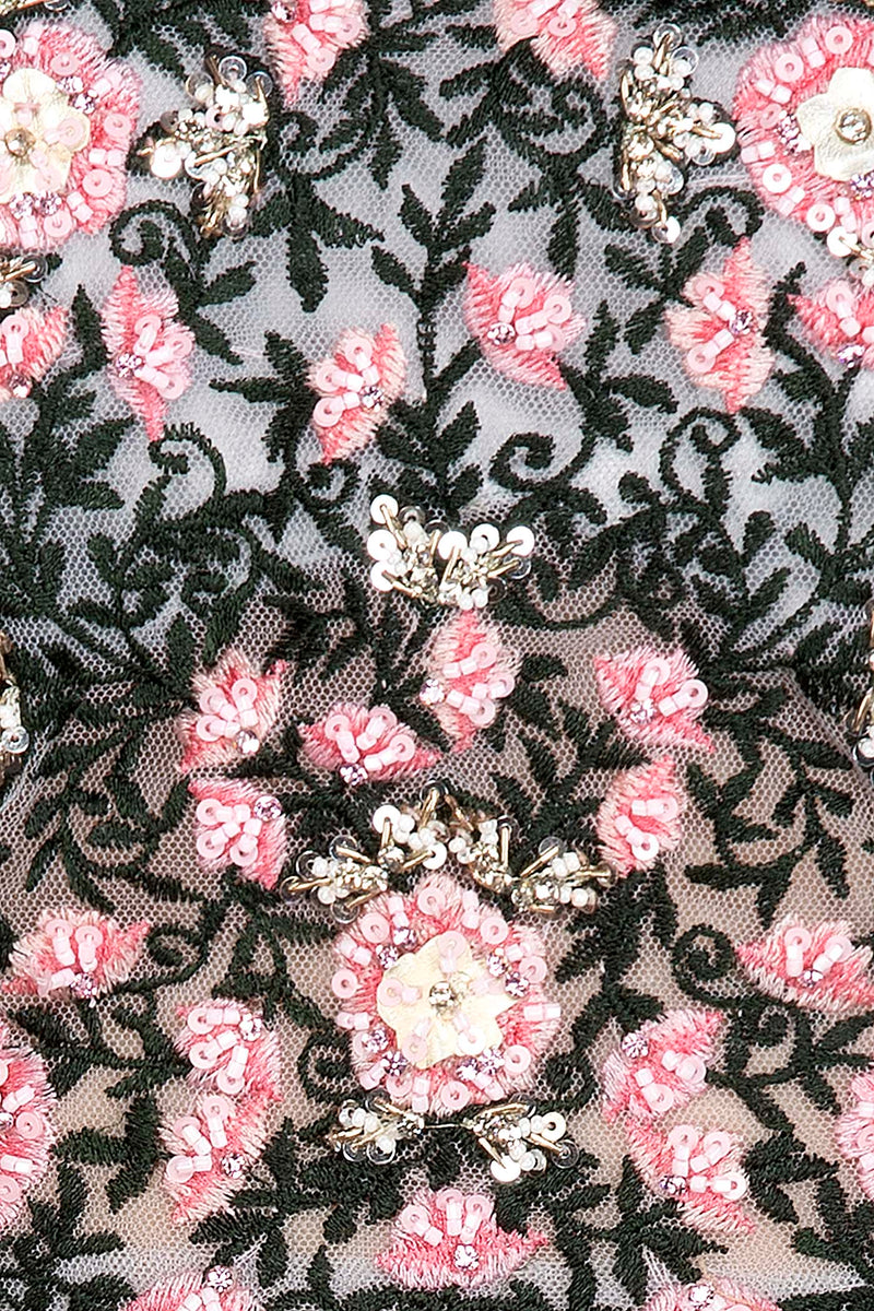 Light Grey Colour Net Lehenga Top Dupatta With Black And Pink Thread Work And Sequence Highlighting