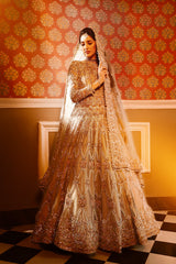 Golden Embroidered Bridal Gown