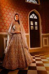 Golden Embroidered Bridal Gown