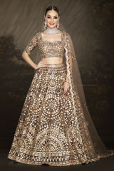 Brown Bridal with Mirrorwork