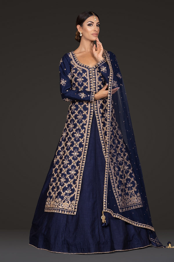Jacket Style Navy Maxi