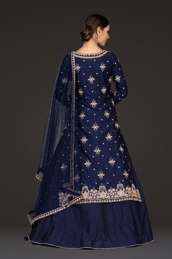 Jacket Style Navy Maxi